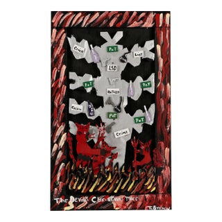 Vintage “The Devil’s Christmas Tree” Folk Art Mixed-Media Assemblage-Tubby Brown (1929–2003) For Sale