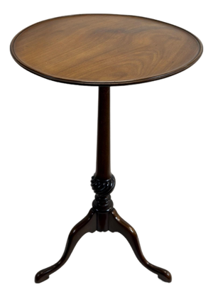 Antique English Mahogany Tripod Occasional Table, Circa 1900