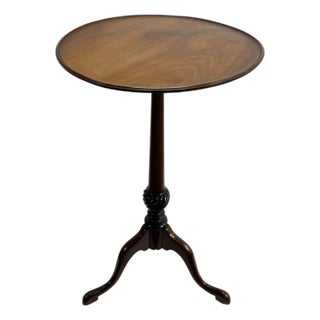 Early 19th Century Antique English Mahogany Tripod Occasional Table For Sale