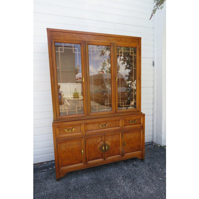 Henry Link Mandarin Collection Asian Breakfront China Display Cabinet For Sale - Image 12 of 13