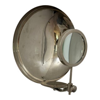 Vintage Medical Examination Reflector Mirror With Magnifying Lens For Sale