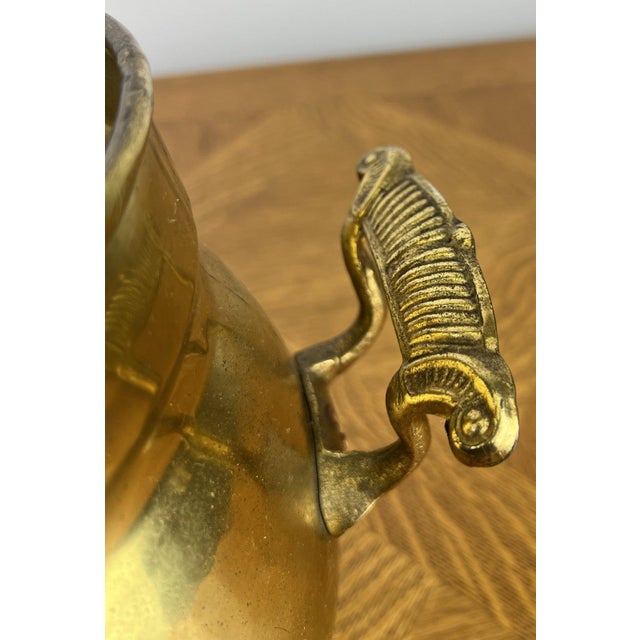 Vintage Style Brass Jardiniere with Handles For Sale - Image 13 of 18