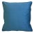 Custom-tailored reversible pillow in a cotton-velvet fabric in an aquamarine teal colorway. Same fabric on the reverse....