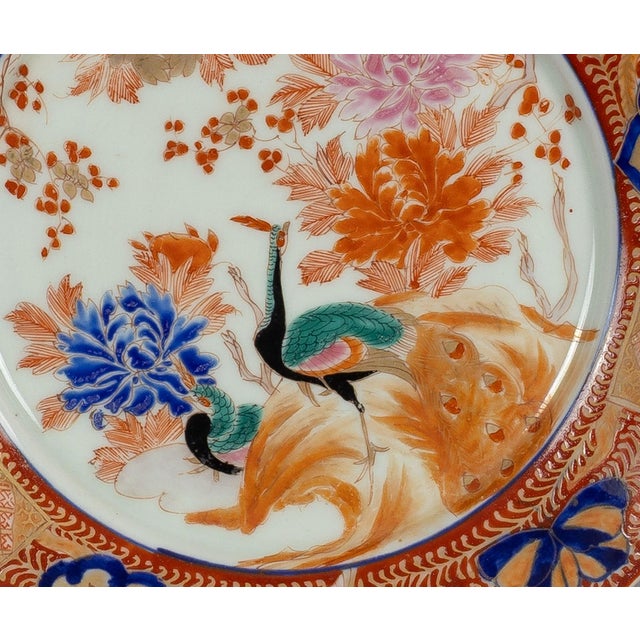 Mid 19th Century 19th Century Pair Chinese Porcelain Peacock Plates For Sale - Image 5 of 7