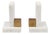 Matthew Izzo Home Blocks Marble and Brass Bookends For Sale