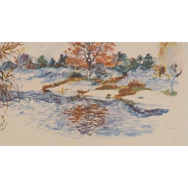 Pierre-Auguste Renoir, Winter Landscape, Signed Lithograph For Sale - Image 4 of 6