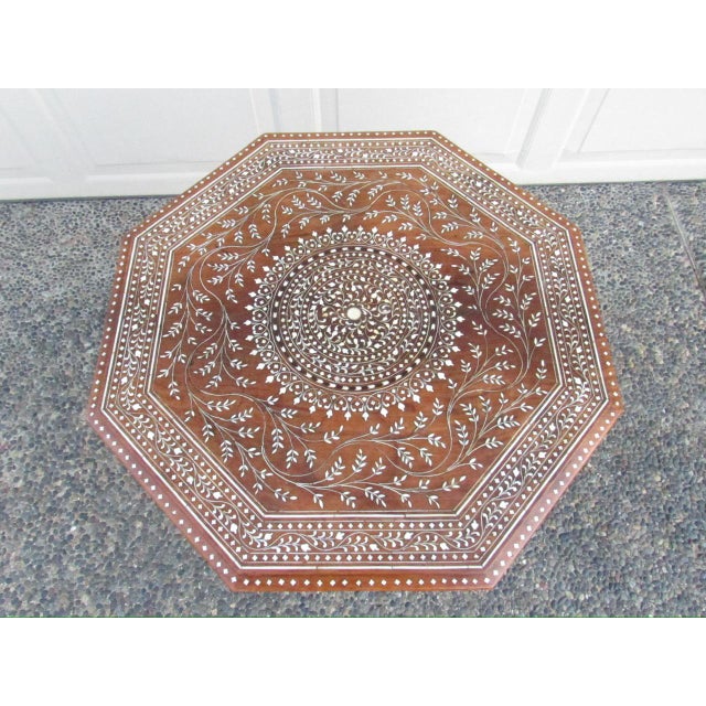 Anglo Indian Antique Anglo Indian Inlaid Table For Sale - Image 4 of 15