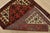 Hamedan Rug 3’2” X 4’4” Red Wool Vintage Tribal Hand-Knotted Oiental Carpet For Sale - Image 11 of 12
