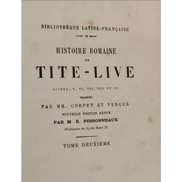 Circa 1818 Antiquarian French Leather Books- Set of 5 For Sale - Image 4 of 12