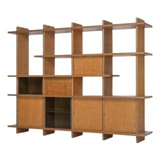 Saporiti Bookcase in Maple and Glass attributed to Giovanni Offredi, Italy, 1978 For Sale