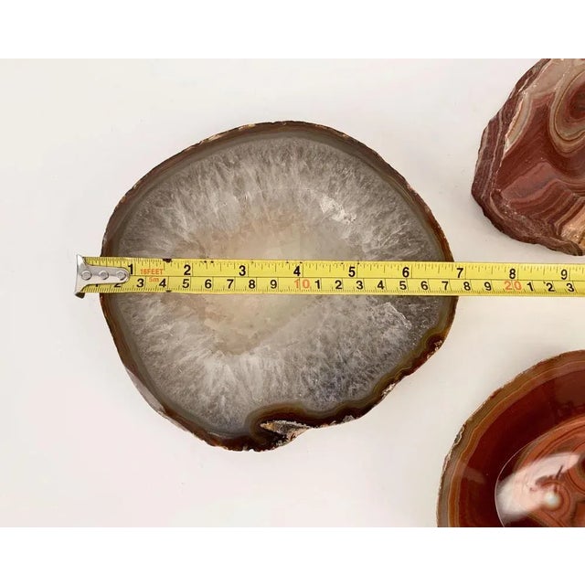 Mid-Century Onyx, Agate & Quartz Geode Bowls, Set of 3 For Sale - Image 14 of 15