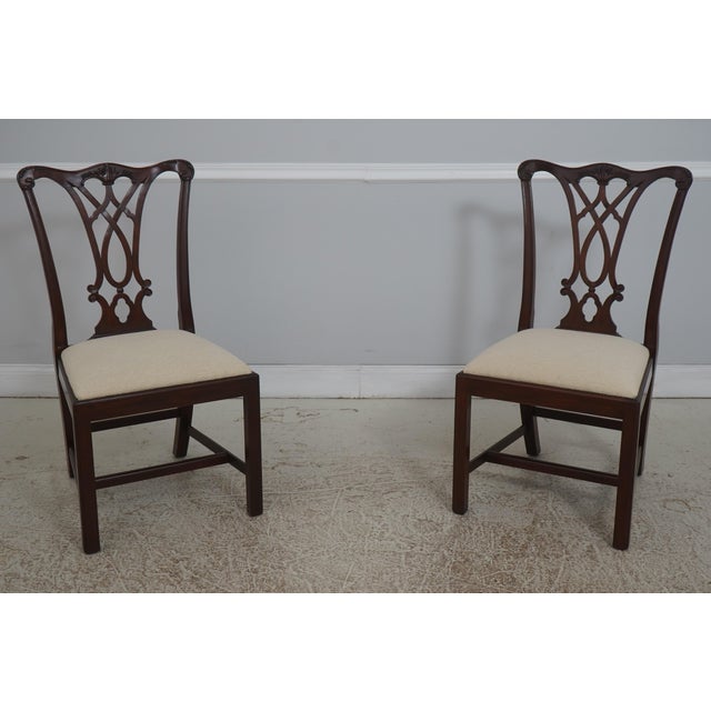 Set of 8 Henkel Harris Model 107 Mahogany Dining Chairs For Sale - Image 13 of 18