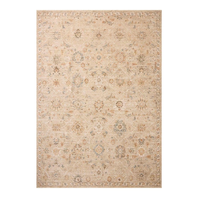 Chris Loves Julia x Loloi Palma Natural / Multi 2'-3" x 3'-10" Accent Rug For Sale