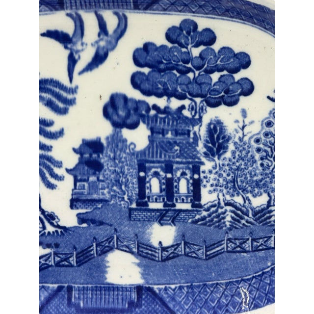 Ridgway Porcelain Mid 20th Century Ridgway Blue Willow Platter For Sale - Image 4 of 12