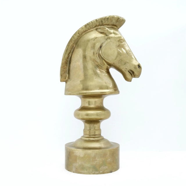 Large vintage brass horse head figurine. This listing is for a large brass horse head figurine. Place this beauty on any...