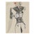 Vintage French Fashion Art Print – Art Deco Fur Trim Dress Illustration, 30" X 40" For Sale