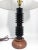 Ceramic Insulator Spool Lamp With Solid Walnut Base For Sale - Image 4 of 12