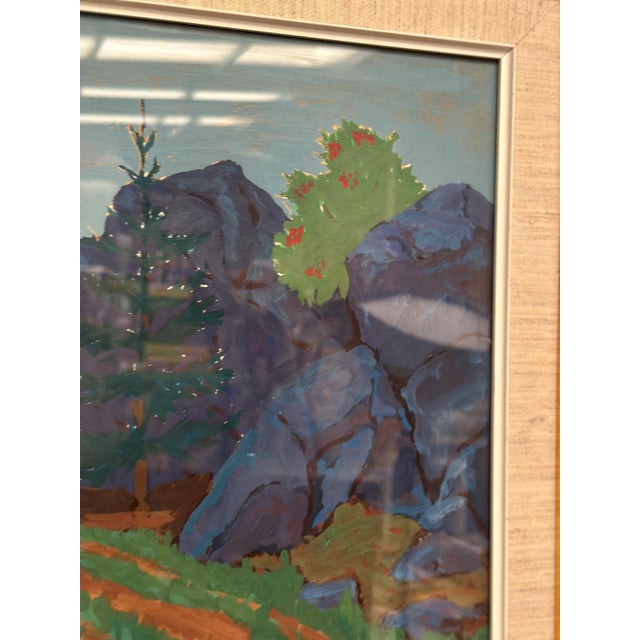 Mid 20th Century Willy Lindeberg, Landscape, 1950s, Gouache, Framed For Sale - Image 5 of 10