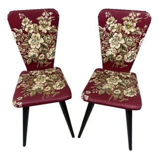 Set of Flower Side Chairs, 1950s For Sale