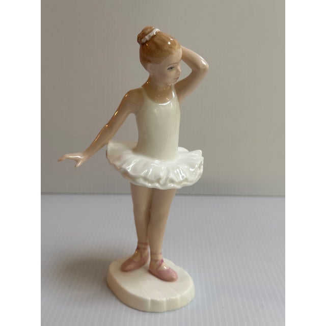 Mid-Century Modern 1992 Royal Doulton England "Little Bellerina" Figurine Hn3395 Sign A. Maslankowski For Sale - Image 3 of 13