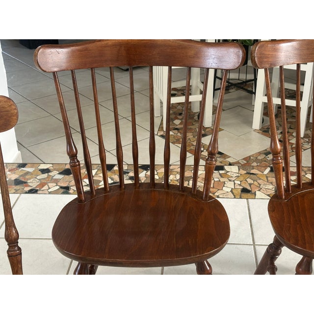 1960s Windsor Chairs by Nichols & Stones, American, 1960, Set of 4 For Sale - Image 5 of 18