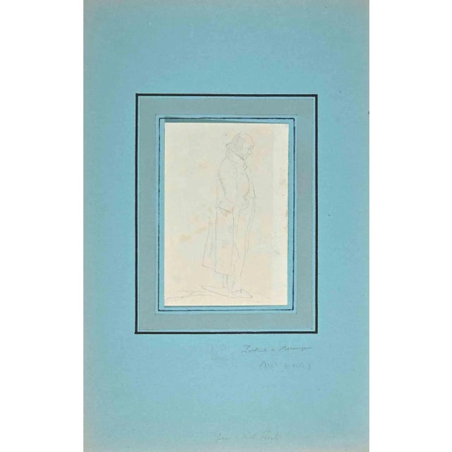Portrait of Pierre-Jean de Béranger is an original drawing in Pencil realized in the Early 19th Century. Good conditions....