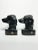 Mid-Century Modern 1950s Mid-Century Vintage Frankoma Pottery Black Onyx Dog Bookends - Pair For Sale - Image 3 of 8
