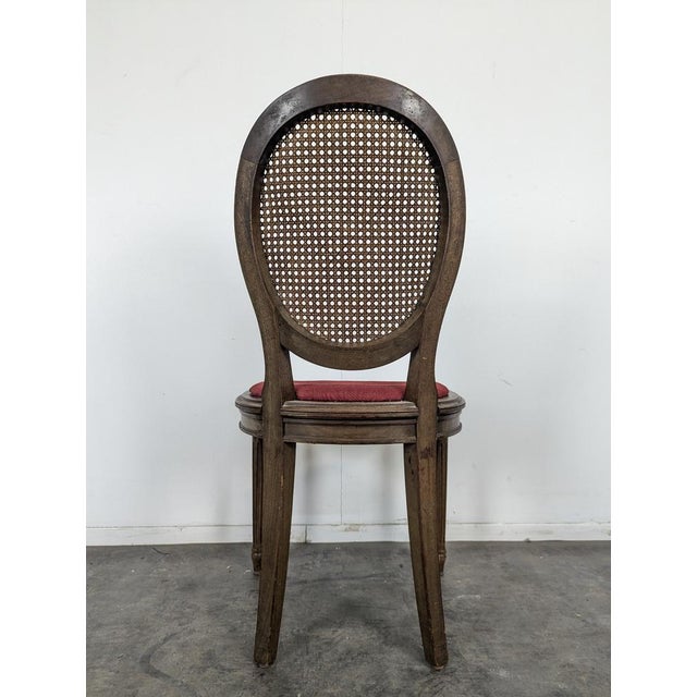 Louis XVI Mahogany Medallion Chairs with Cane Seats, Set of 6 For Sale - Image 6 of 7