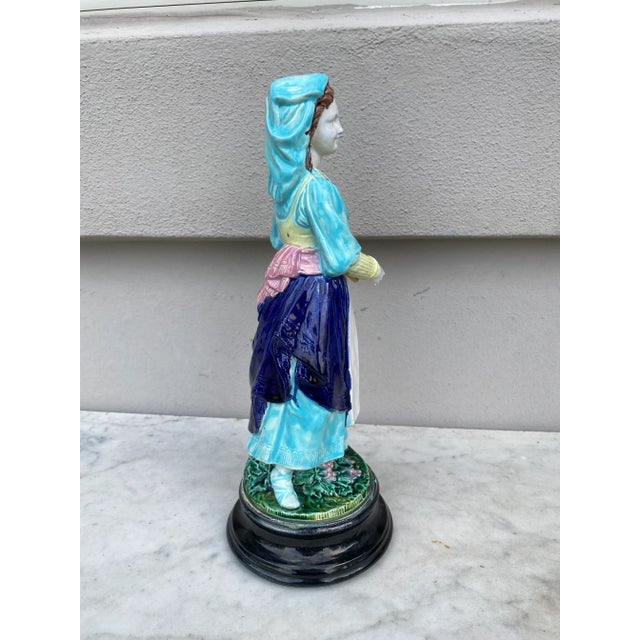 19th Century English Majolica Farmer With Grapes For Sale In Austin - Image 6 of 9