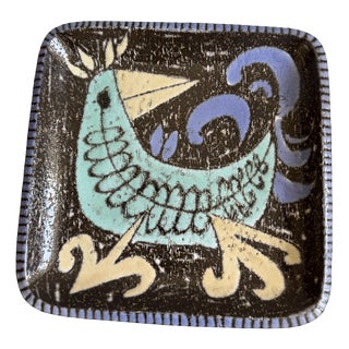 Bird Bowl by Mari Simmulson for Upsala Ekeby, Sweden, 1960s For Sale