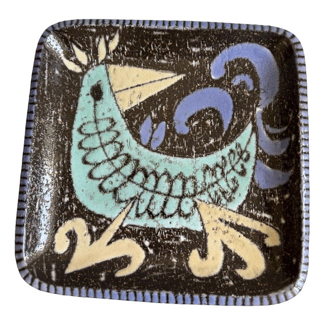 Bird Bowl by Mari Simmulson for Upsala Ekeby, Sweden, 1960s For Sale