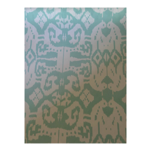 China Seas / Quadrille Fabric: Island Ikat Pale Aqua on White Suncloth (Outdoor) 10 1/2 Yards