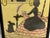 Folk Art Mid 20th Century Folk Art Silk Embroidery Picture: Woman & Dog Silhouette in Frame For Sale - Image 3 of 6