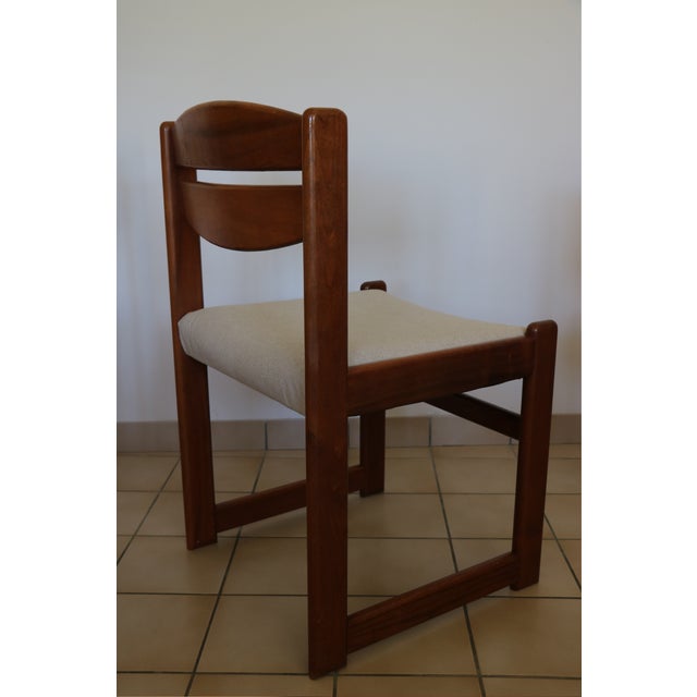 Vintage Chairs in Cotton and Linen Upholstery, 1970s, Set of 4 For Sale - Image 10 of 15