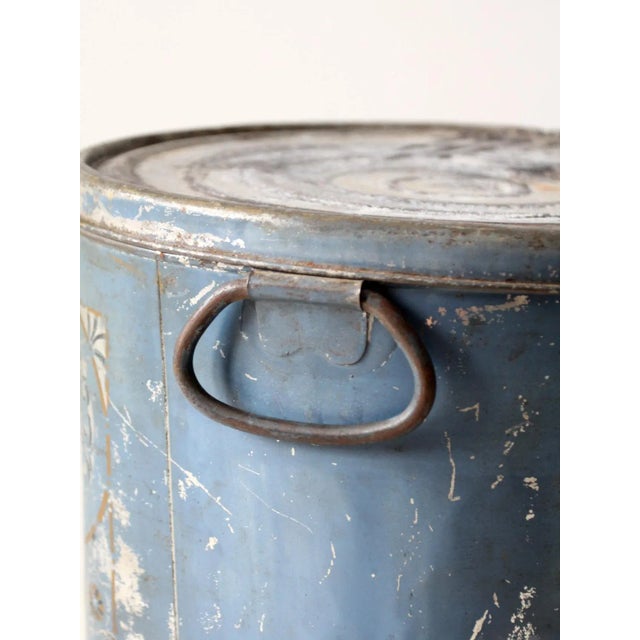 Metal Antique Metal Flour Bin For Sale - Image 7 of 13