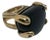 1990s Gianni Versace Black Agate Oversized Cocktail Ring For Sale