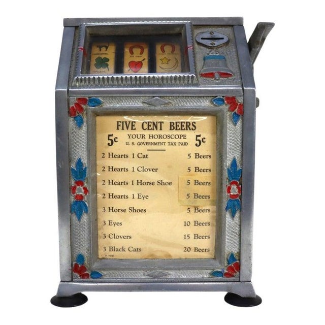 Industrial Early 20th Century Puritan Baby Bell Trade Simulator Slot Machine 20thC For Sale - Image 3 of 13