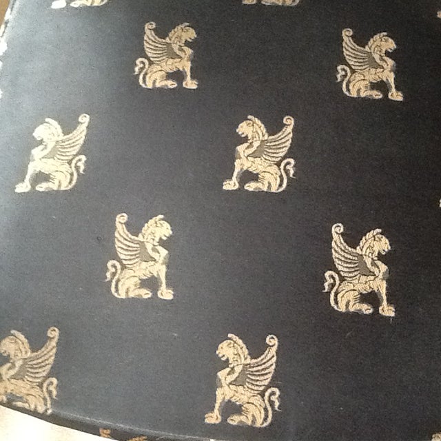 Black & Gold Accent Chair | Chairish