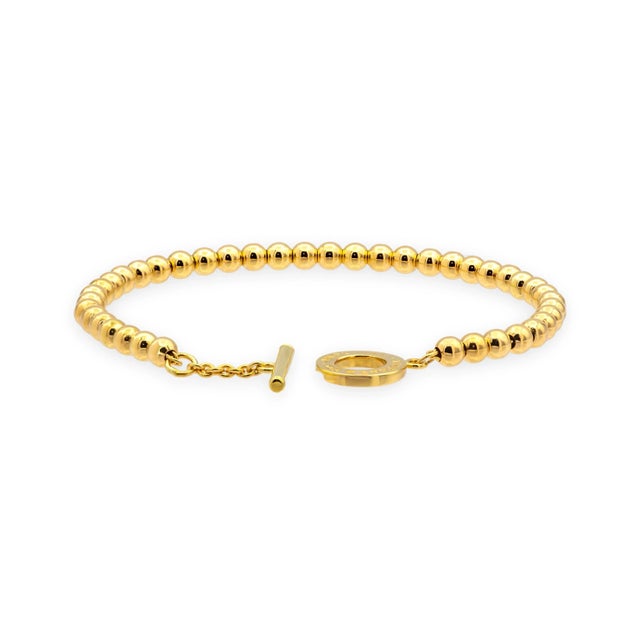 Tiffany and Co. Tiffany & Co. Vintage 18k Yellow Gold Toggle Bead Bracelet 7" – 8.5" For Sale - Image 4 of 7