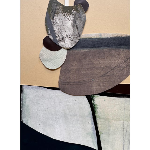 "Vessel 5" Original Mixed-Media Framed Collage on Paper by Zac Woodiel For Sale - Image 9 of 11