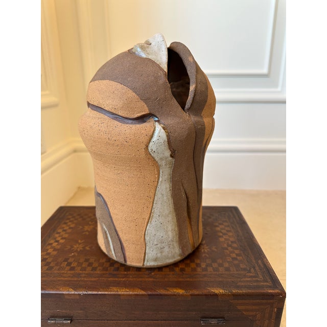 Vintage 1997 Signed Terracotta Pierced & Sgraffito Vessel For Sale - Image 12 of 12