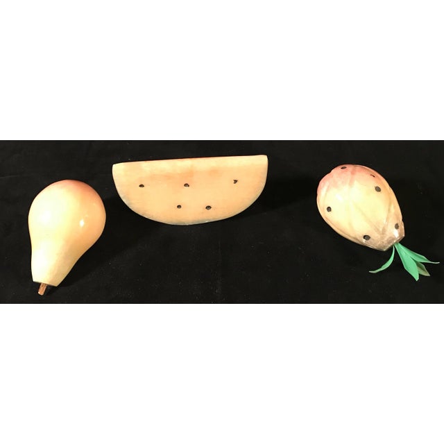 Mid-Century Marble Fruit - Set of 3 For Sale In Dallas - Image 6 of 11