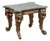 Mid 20th Century Bronze Side Table with Mythological Figures & Black Marble Top For Sale