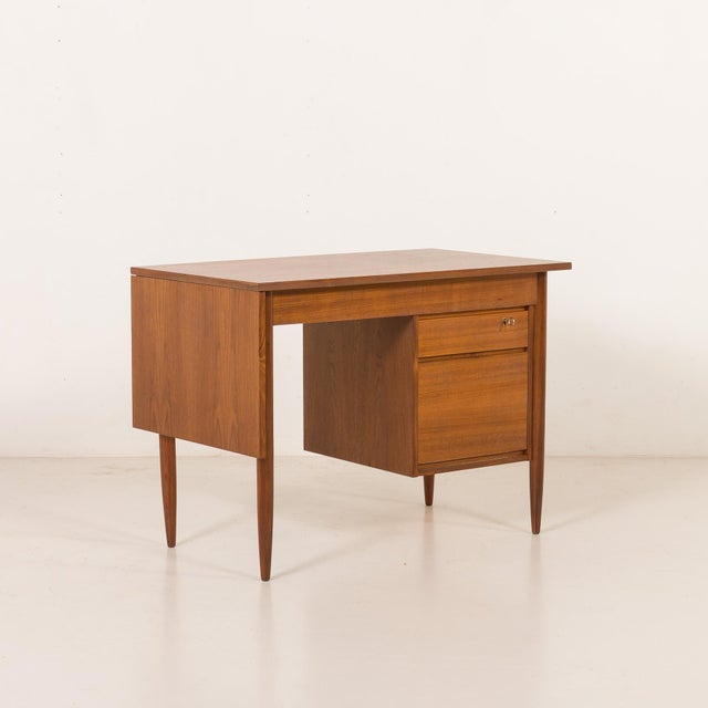 Mid-Century Modern Teak Desk with Extension from Austvoll Møbelfabrikk, Norway, 1960s For Sale - Image 9 of 18