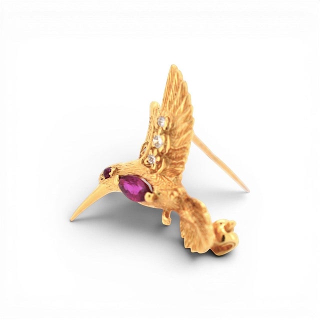 Modern Vintage Brooch E. Wolfe and Co Signed and Numbered 18k Gold For Sale - Image 3 of 6