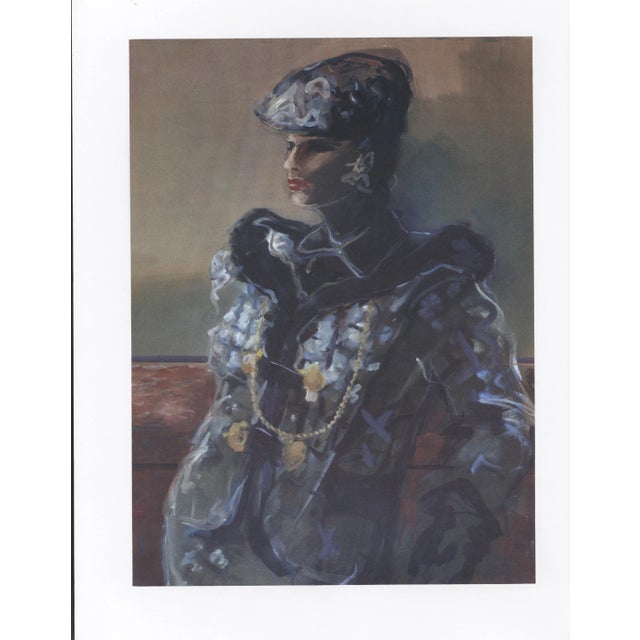 1980s 1983 Chanel Fashion Illustration Print by Ruben Alterio, Matted For Sale - Image 5 of 5