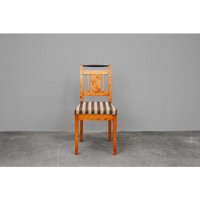 19th Century Biedermeier Chairs in Birch, Set of 6 For Sale - Image 11 of 18