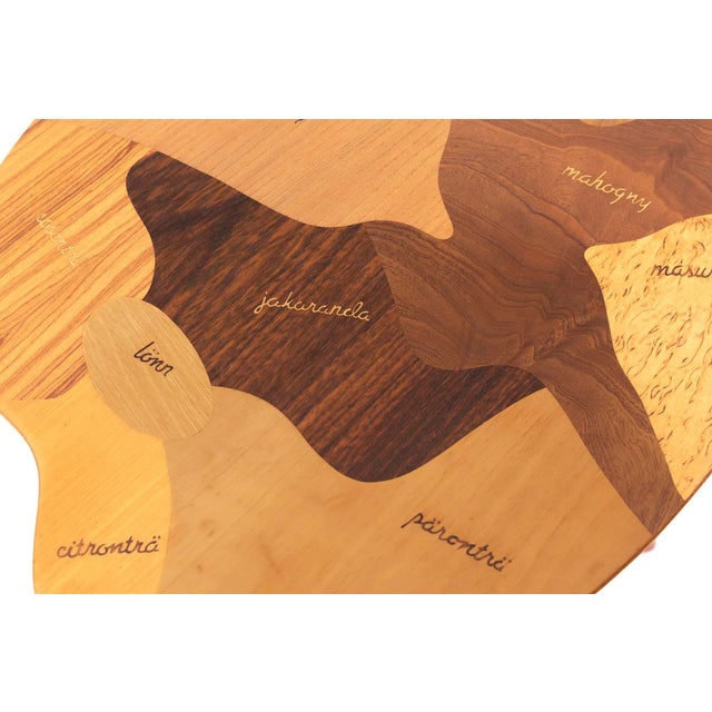 1950's Swedish Mid Century Side Table in Varied Fine Woods For Sale In Phoenix - Image 6 of 7