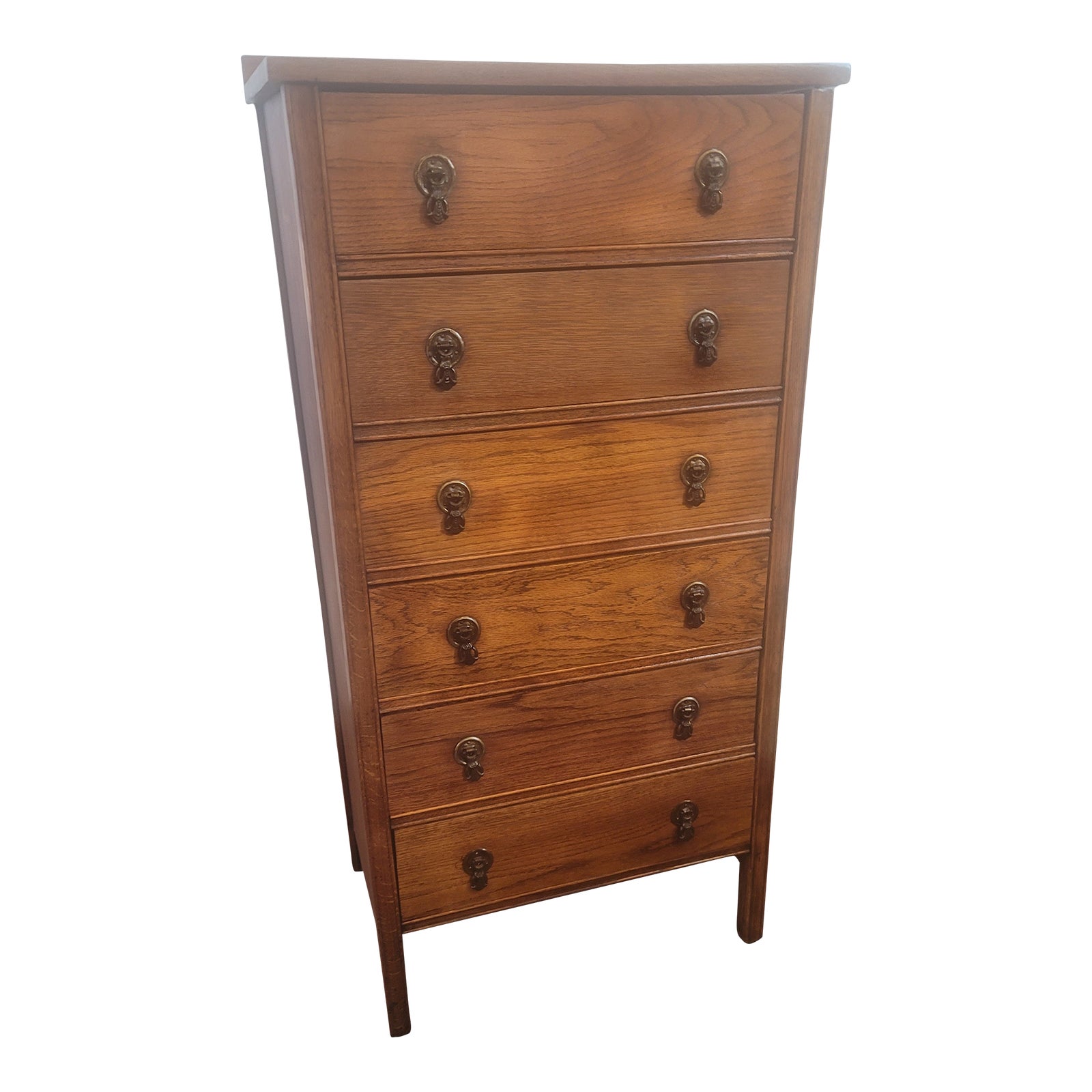 Antique 1900s Mission Arts & Crafts Victorian Tall Oak Dresser Tall Chest of Drawers Chairish