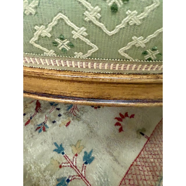 Louis XVI Reproduction Teak Wood Lounge Chair For Sale - Image 9 of 12